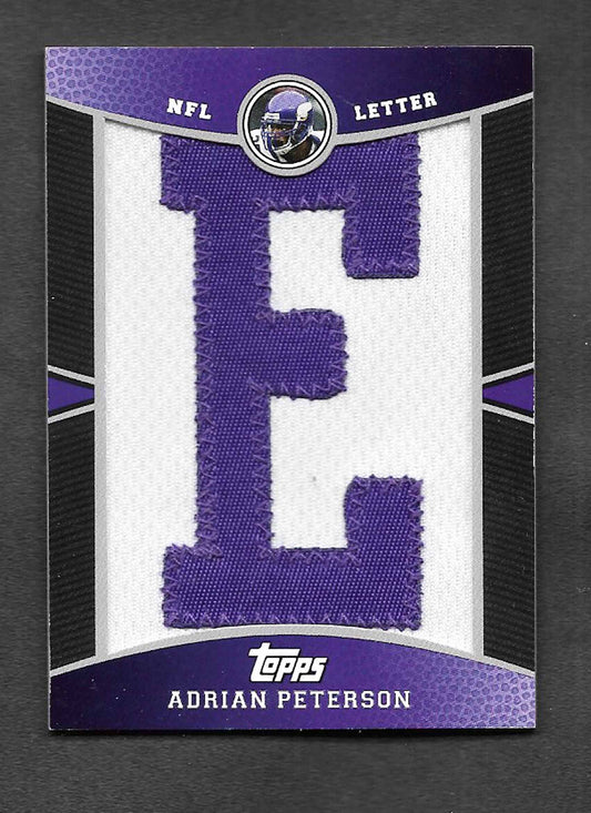 Peterson, Adrian 2009 Topps NFL letter #prap