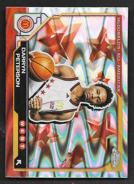 Peterson, Darryn 2025 Topps Chrome McDonalds raywave #50  ROOKIE