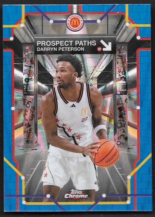 Peterson, Darryn 2025 Topps Chrome McDonald's blue raywave #pp12  ROOKIE
