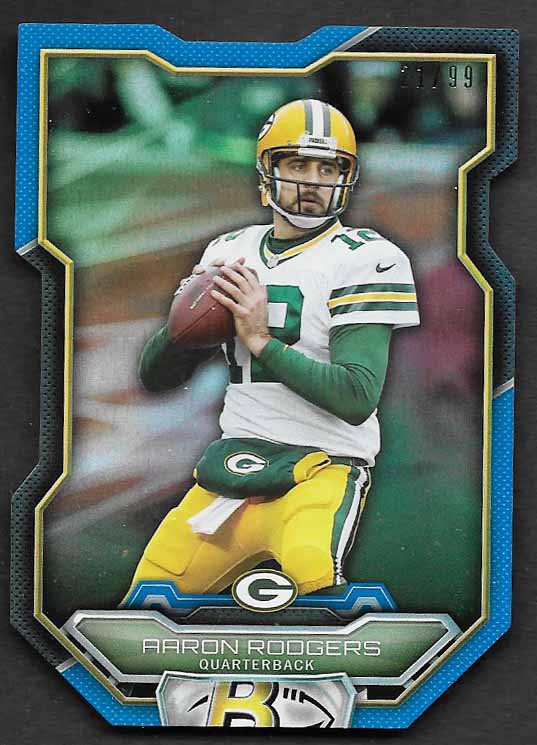 Rodgers, Aaron 2015 Bowman blue die cut 21/99 #bcdc-ar  PACKERS
