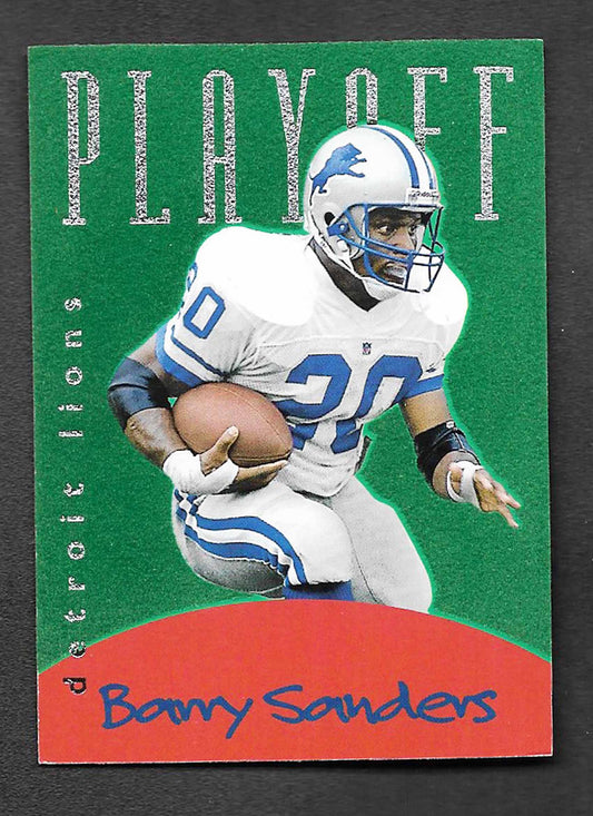 Sanders, Barry 1996 Playoff HOF felts green #1