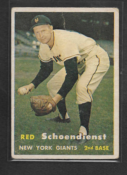 Schoendienst, Red 1957 Topps #154  CARDINALS GIANTS