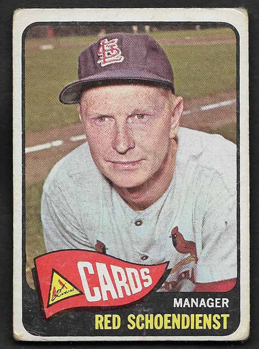 Schoendienst, Red 1965 Topps 556  CARDINALS