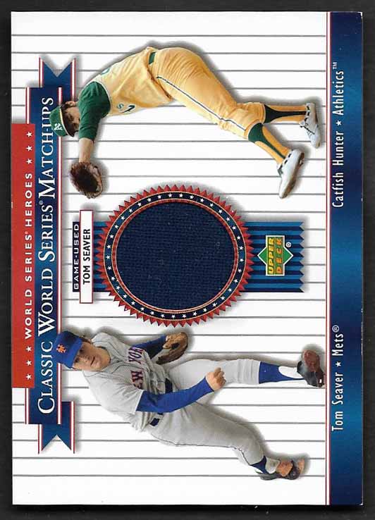 Seaver, Tom 2002 Upper Deck World Series Matchups game used jersey #mu73  METS, REDS