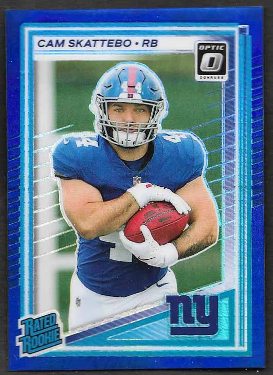 Skattebo, Cam 2025 Donruss blue hyper #228  ROOKIE GIANTS