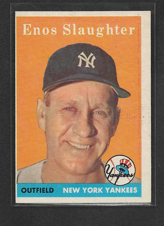 Slaughter, Enos 1958 Topps #142  CARDINALS YANKEES