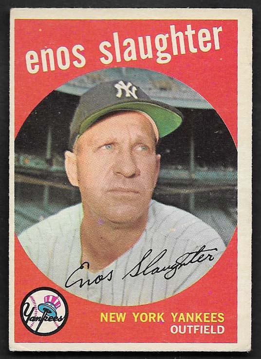 Slaughter, Enos 1959 topps #155  YANKEES CARDINALS