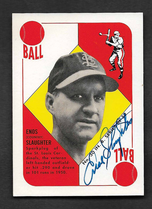 Slaughter, Enos 1997 Topps HOF autograph TTM