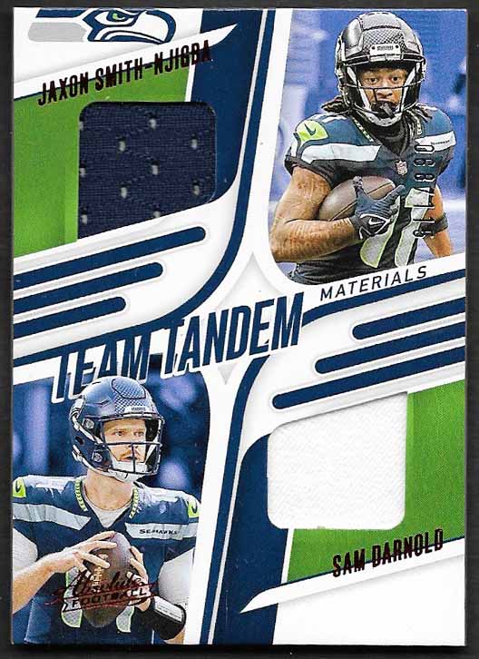 Jaxon Smith-Njigba, Sam Darnold 2025 Absolute Team Tandems 68/115 #TTMSEA  SEAHAWKS