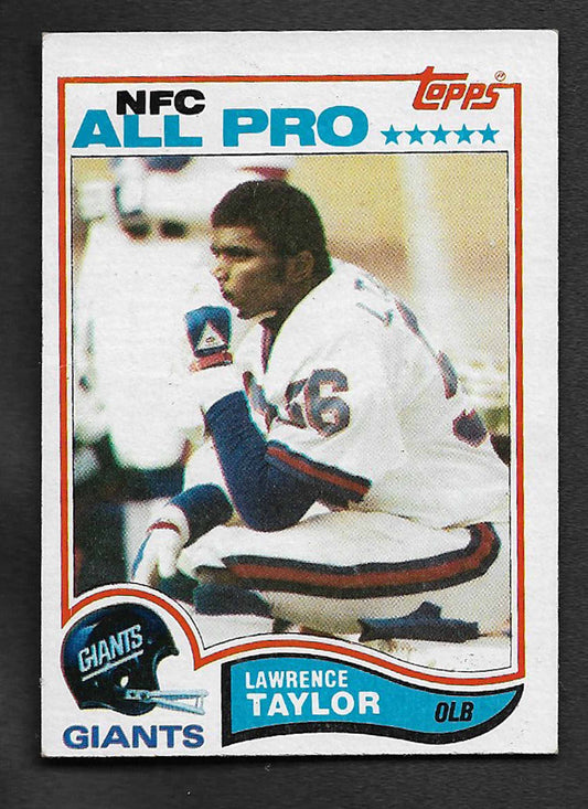 Taylor, Lawrence 1982 Topps HOF low off center #434