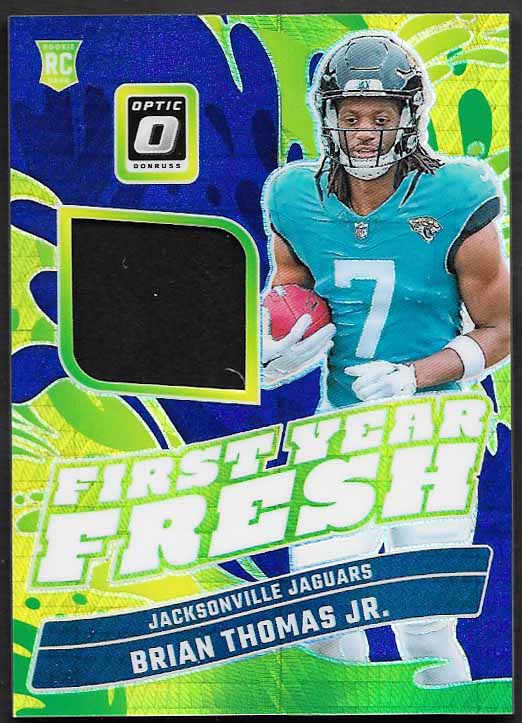 Thomas, Brian Jr. 2024 Donruss Optic first year fresh patch #fyfbtj  ROOKIE JAGUARS