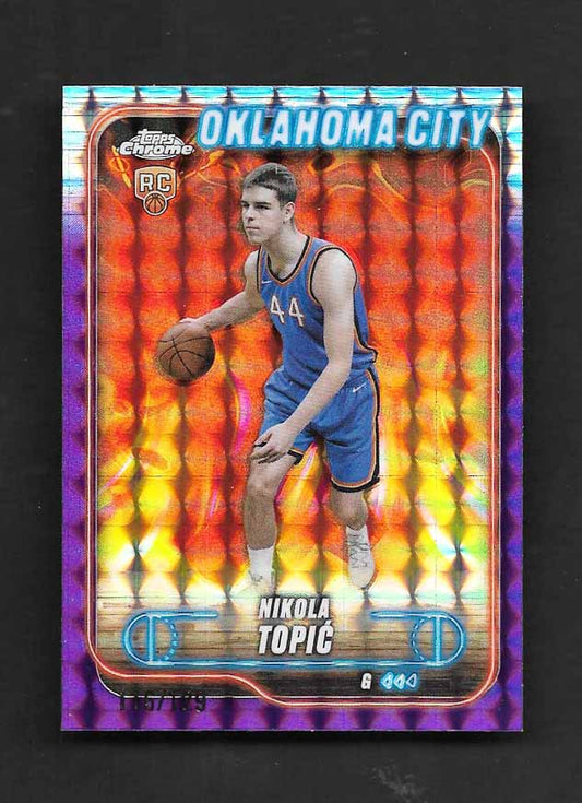 Topic, Nikola 2024 Topps Chrome purple  116/129 #119 ROOKIE