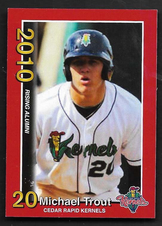 Trout, Mike 2010 Cedar Rapids Kernels #2  ROOKIE ANGELS