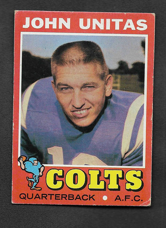 Unitas, Johnny 1971 Topps HOF low #1