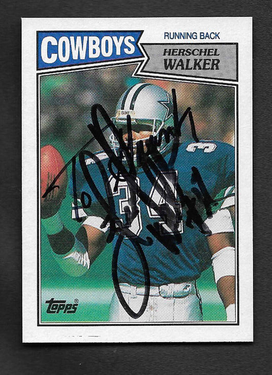 Walker, Herschel 1987 Topps autograph TTM #264