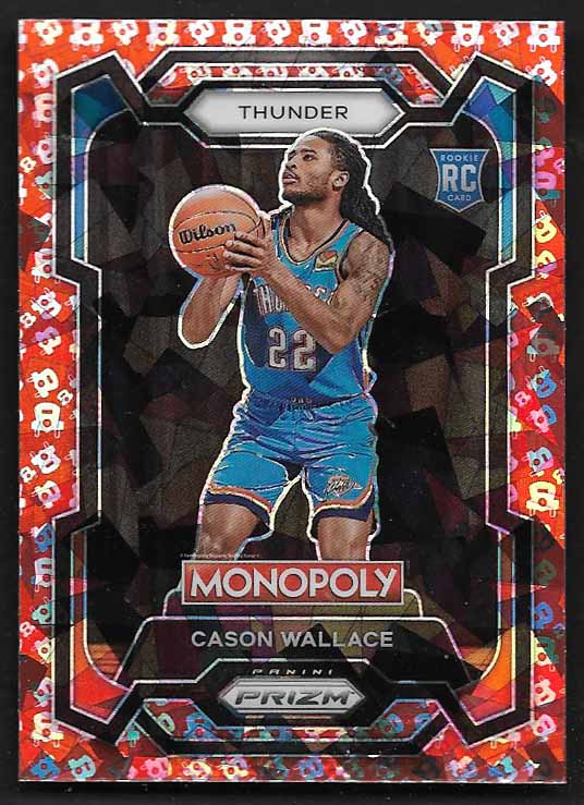 Wallace, Cason 2023 Prizm monopoly free parking #63  ROOKIE THUNDER