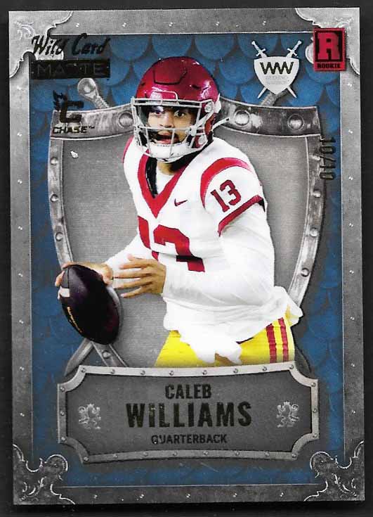 Williams, Caleb 2023 Wild Card weekend warriors 10/10 #wwcw  ROOKIE BEARS SOONERS