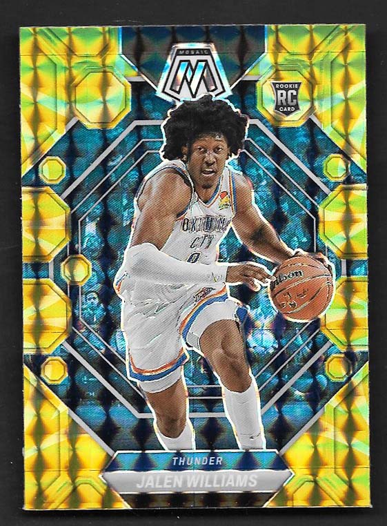 Williams, Jalen 2022 Panini Mosaic Yellow reactive #217  ROOKIE THUNDER