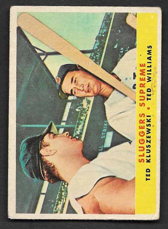 Williams, Ted 1958 Topps sluggers supreme Kluszewski #321  RED SOX