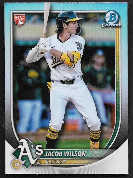 Wilson, Jacob 2025 Bowman Chrome red logo redemption #1  ROOKIE ATHLETICS