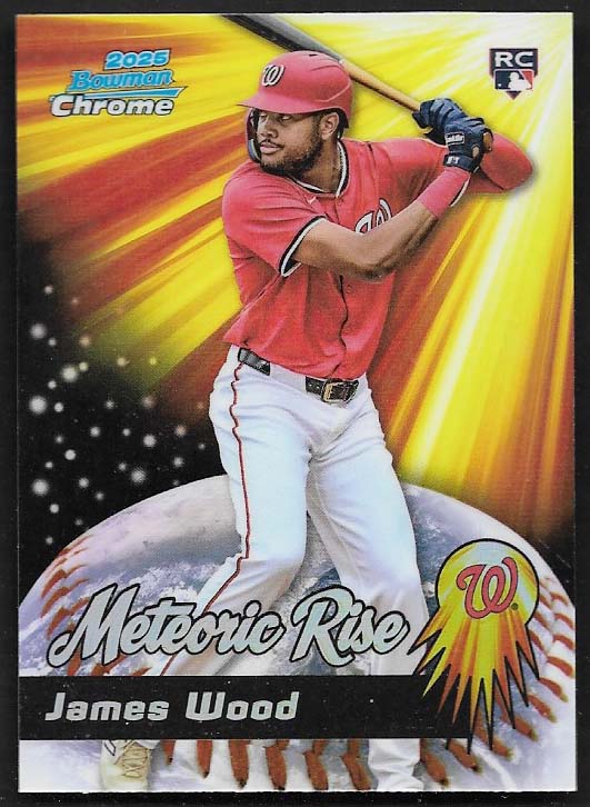 Wood, James 2025 Bowman Chrome meteoric rise refractor #mr5  ROOKIE NATIONALS