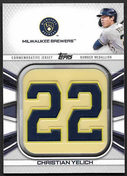 Yelich, Christian 2022 Topps number medallion #jnmcy  BREWERS