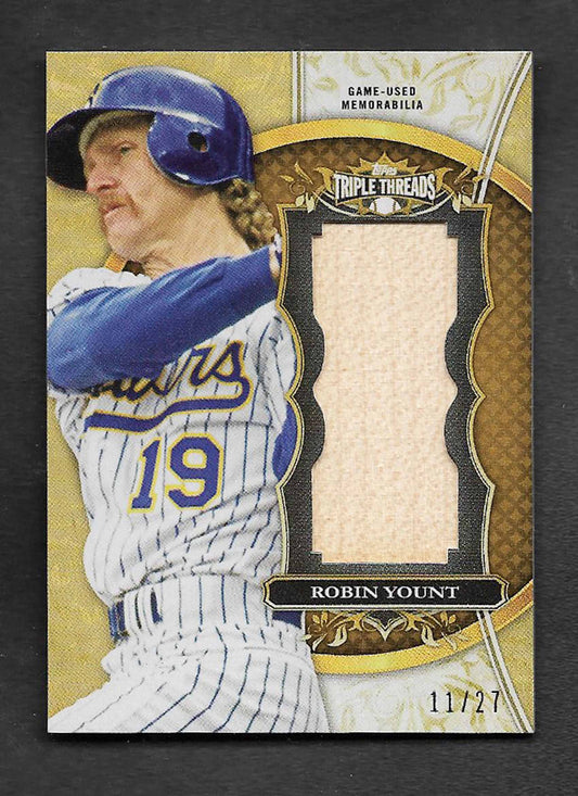 Yount, Robin 2013 Topps HOF Triple Threads game bat 11/27 #ttujr-ry